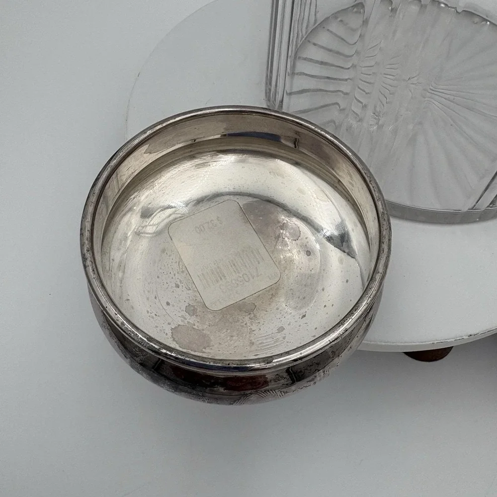 Two Piece Vintage Hoosier Ribbed Glass Canister Set 7